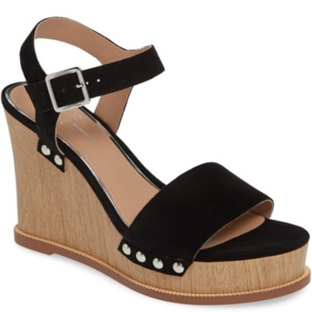 Linea Paolo – Ellis Ankle Strap Wedge Sandal Black